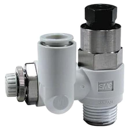 Smc Speed Controller; Flow Control W/Pilot Check Valve; 3/8NPTside Port; 1/8NPT Pilot Port; 3/8-In Tube ASP530F-N03-11S